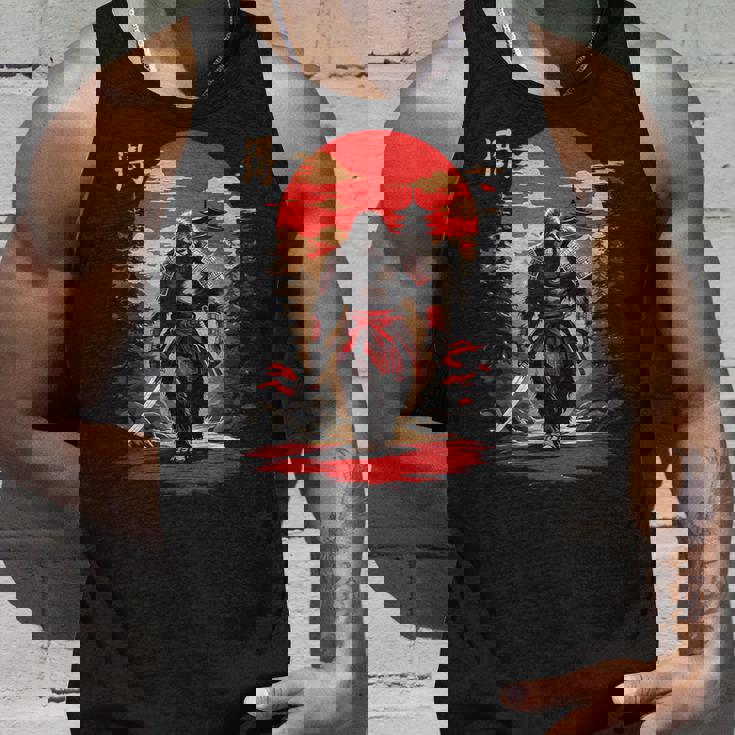 サムライビッグフット 日本のヴィンテージデザイン 面白い浮世絵アート タンクトップ 彼への贈り物