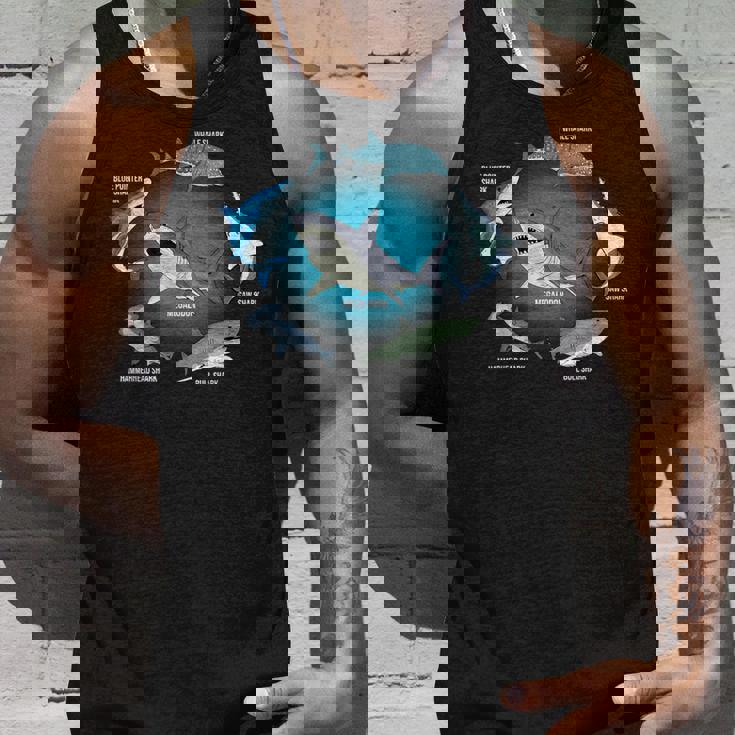 サメ6種 サメタイプ サメ 海の生き物 メガロドン サメ タンクトップ 彼への贈り物