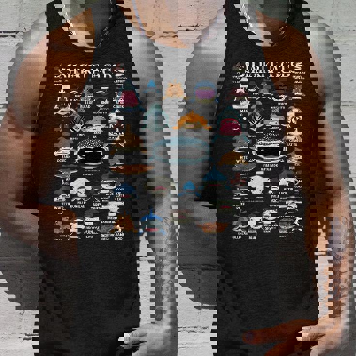 サメの種類 面白いサメの顔 サメの恋人 キッズ 先生 タンクトップ 彼への贈り物