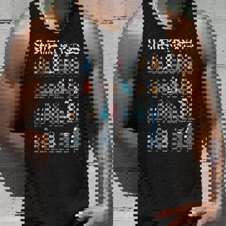 サメの顔タイプ 捕食者 面白いサメ 魚 サメ タンクトップ 彼への贈り物