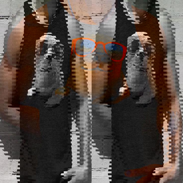 サングラスをかけたアザラシ かわいいアザラシ タンクトップ 彼への贈り物