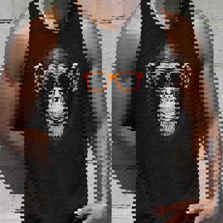 サングラスをかけたクールなチンパンジー猿グラフィックアート タンクトップ 彼への贈り物