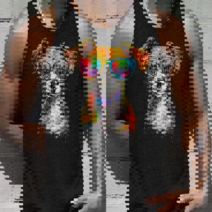 サングラスをかけたジャック・ラッセル・テリア ジャック・ラッセル愛好家 タンクトップ 彼への贈り物