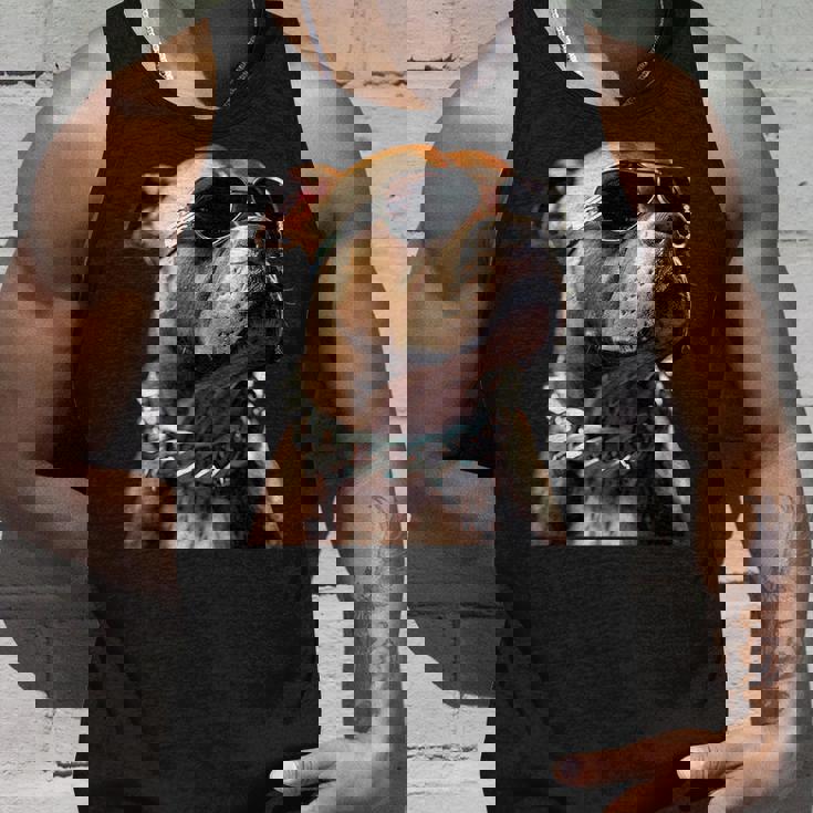 サングラスをかけたピットブル アメリカン・ピット・ブル・テリア タンクトップ 彼への贈り物