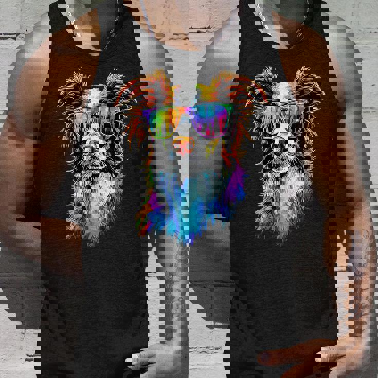 サングラスをかけたボーダーコリー 子犬 かわいいボーダーコリー タンクトップ 彼への贈り物