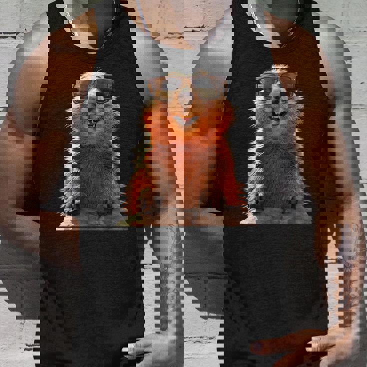 サングラスをかけたマーモット 齧歯類 地リス マーモット タンクトップ 彼への贈り物