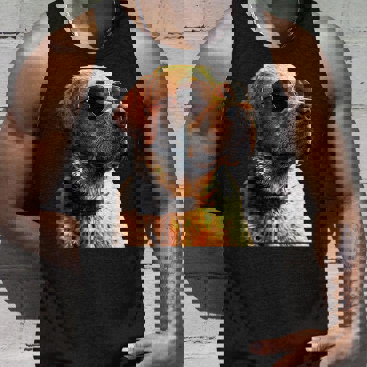 サングラスをかけたラブラドール・レトリバー 愛犬ラブラドール タンクトップ 彼への贈り物