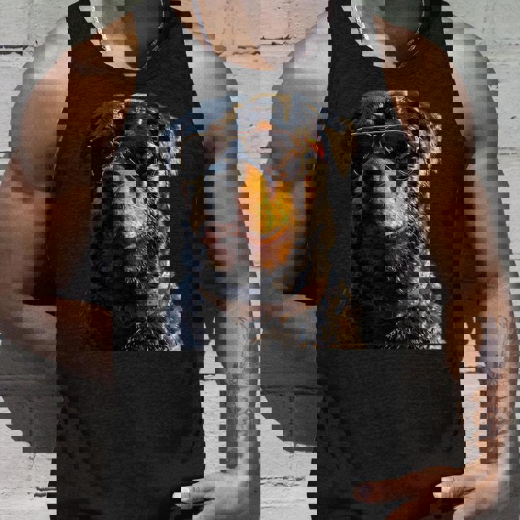 サングラスをかけたロットワイラー 愛犬自慢のロットワイラー タンクトップ 彼への贈り物