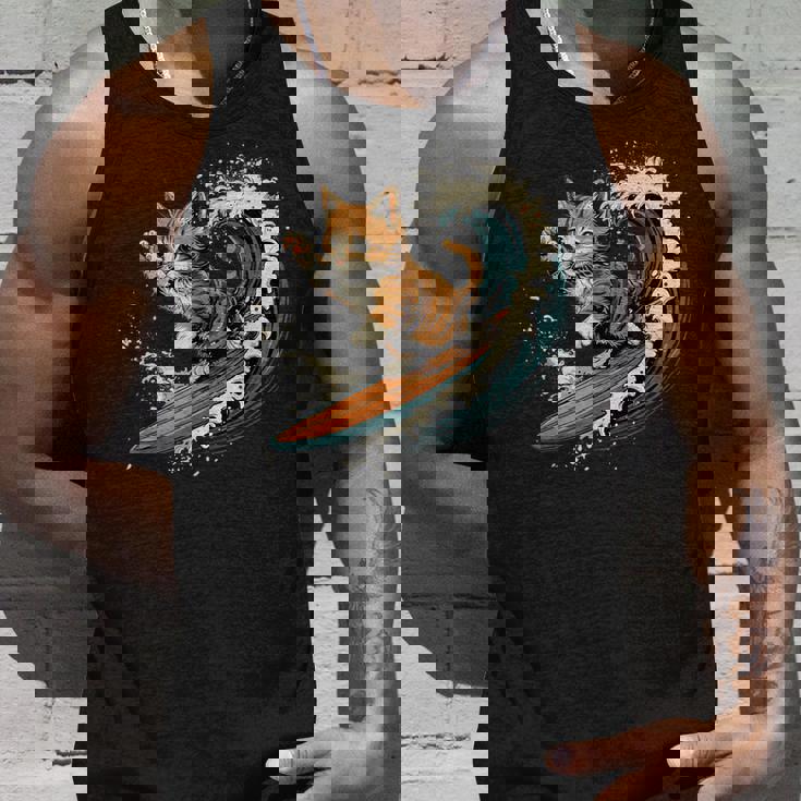 サーファー猫 サーフィン タンクトップ 彼への贈り物