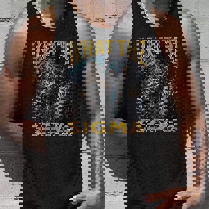 ザ・シグマ・ファニー・ハード・スケルトン・ミーム・ブートレグ タンクトップ 彼への贈り物