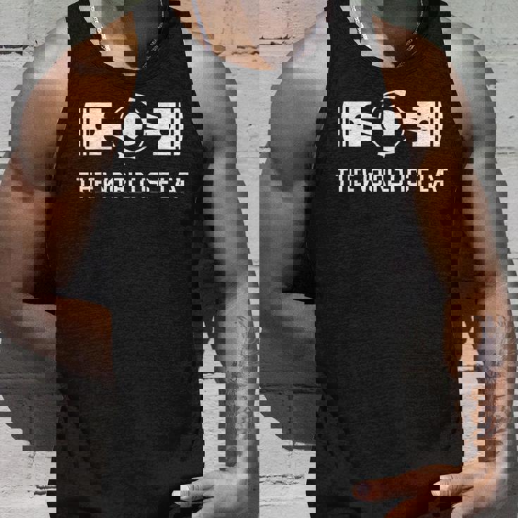 ザ・ワールド・イズ・フラット-フラット・フォー・ボクサー・エンジン Jdm レースカー タンクトップ 彼への贈り物