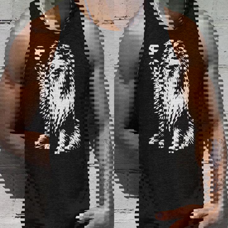 シェットランド・シープドッグ お座り犬 ハート シェルティ グラフィック デザイン タンクトップ 彼への贈り物