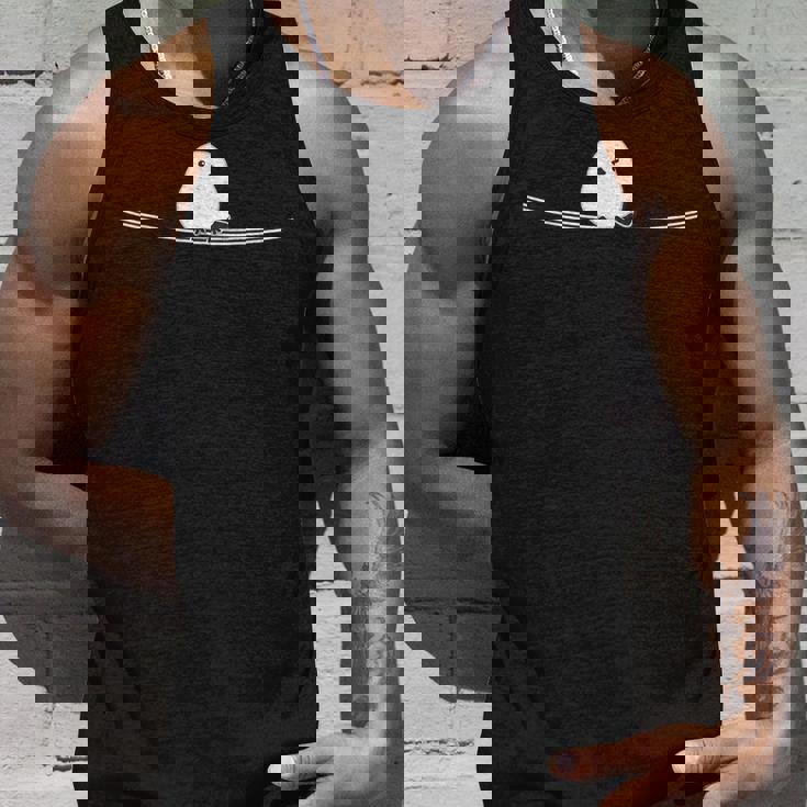 シマエナガ『電線』白い鳥【どうぶつフレンズ】動物 ゆるくて かわいい イラスト タンクトップ 彼への贈り物