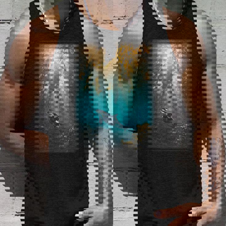 シャチが特徴的なシャチ。 タンクトップ 彼への贈り物