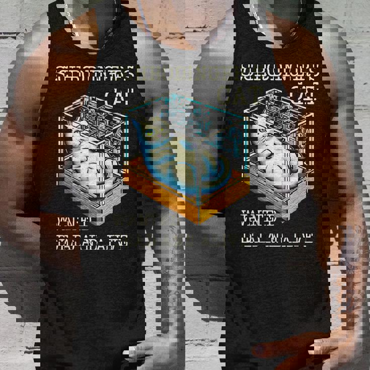 シュレディンガーの猫指名手配教授 科学物理教師 タンクトップ 彼への贈り物