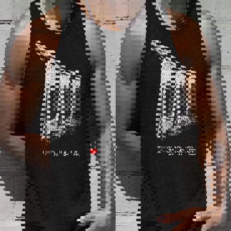 シンガポール マリーナベイ ヴィンテージ スカイライン アジア アイラブシンガポール I Loveingapore タンクトップ 彼への贈り物