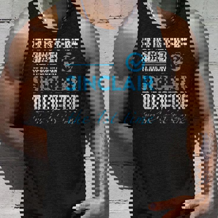 シンクレア名 シンクレアがあなたに言ったことを試してみてください タンクトップ 彼への贈り物