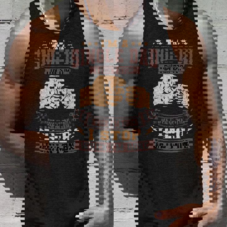 シングルパパ唯一の親ソロペアレントフッドローン・ファーザー タンクトップ 彼への贈り物