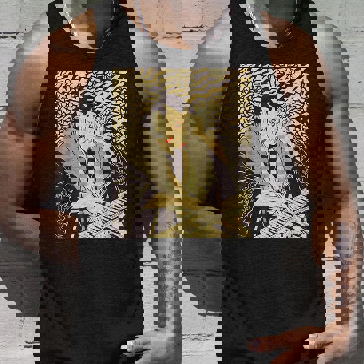 シンセサイザー テクノ 音楽 面白い サムライ シンセサイザー タンクトップ 彼への贈り物