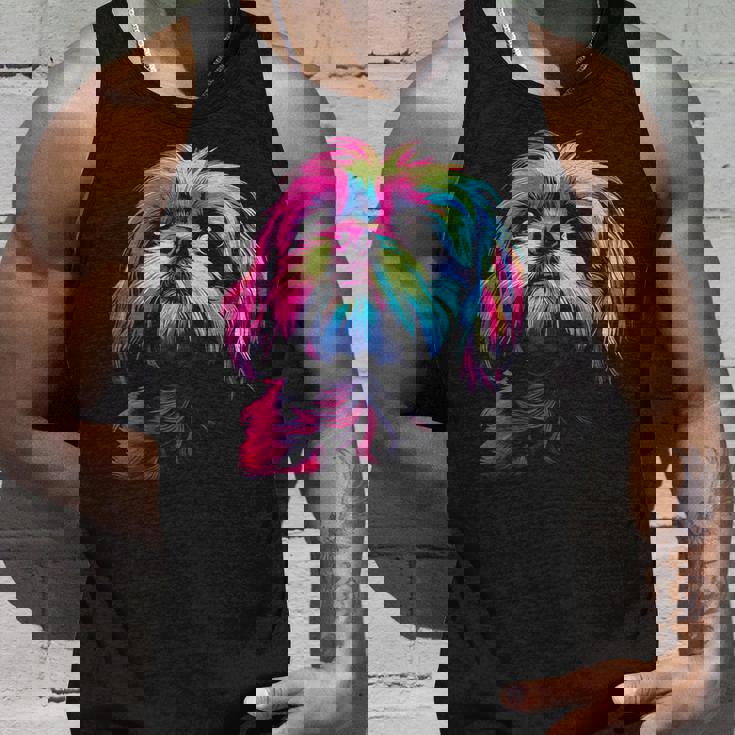 シーズー グラフィック ペット イラスト 犬 シーズー タンクトップ 彼への贈り物