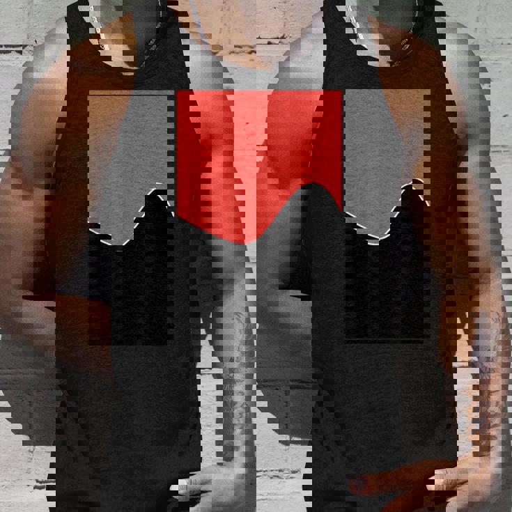 ジオメトリック ツートーン ウェーブ パターン カーミン ピンクとブラック タンクトップ 彼への贈り物