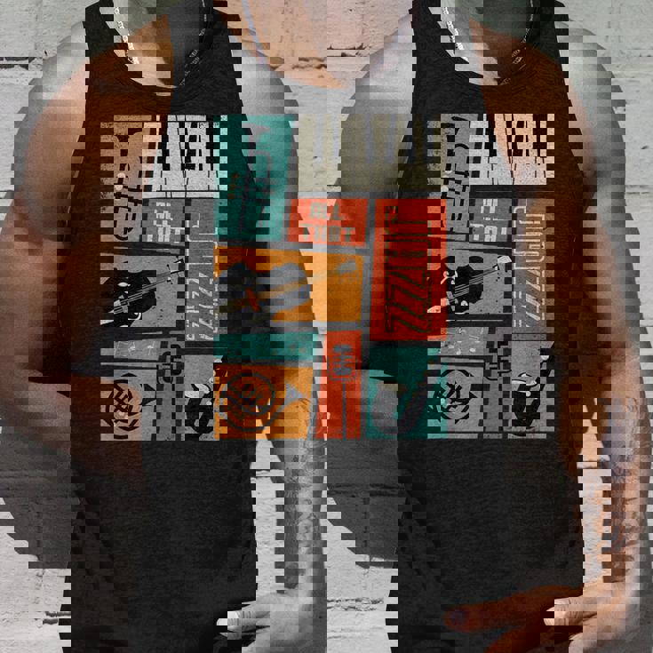 ジャズ音楽-レトロヴィンテージピアノジャズ タンクトップ 彼への贈り物