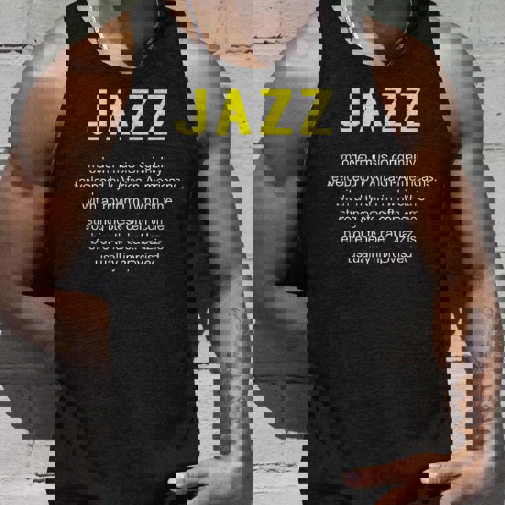 ジャズ音楽辞書の定義面白いジャズミュージシャンヴィンテージ Jazz タンクトップ 彼への贈り物