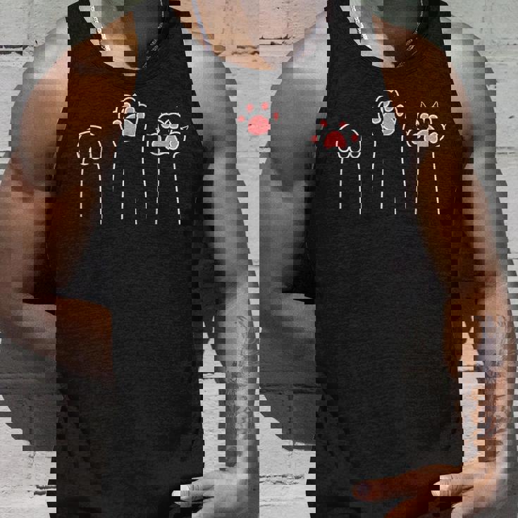 ジャンケン ハンド ゲーム かわいい足 面白い猫 タンクトップ 彼への贈り物