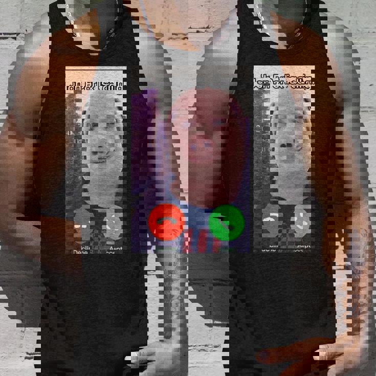 ジョン・ポークがファニー・アンサー・コール・フォンをかけている タンクトップ 彼への贈り物