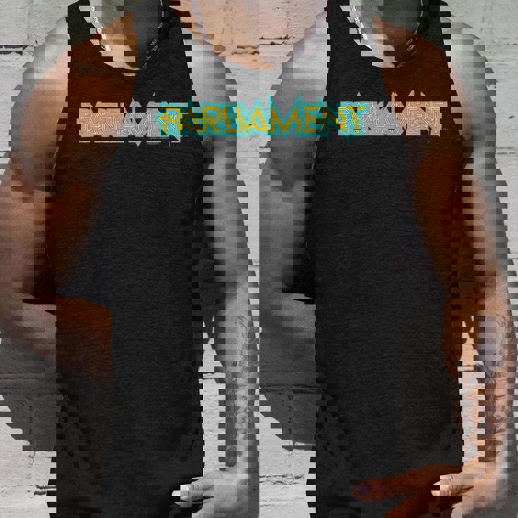 ジョージ・クリントン議会ティールロゴ。 タンクトップ 彼への贈り物