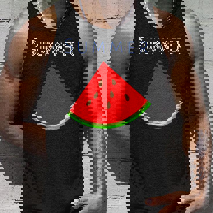 スイカ 1ピース・夏【 サマータイム 】リゾート・夏 大好き／面白 イラスト タンクトップ 彼への贈り物