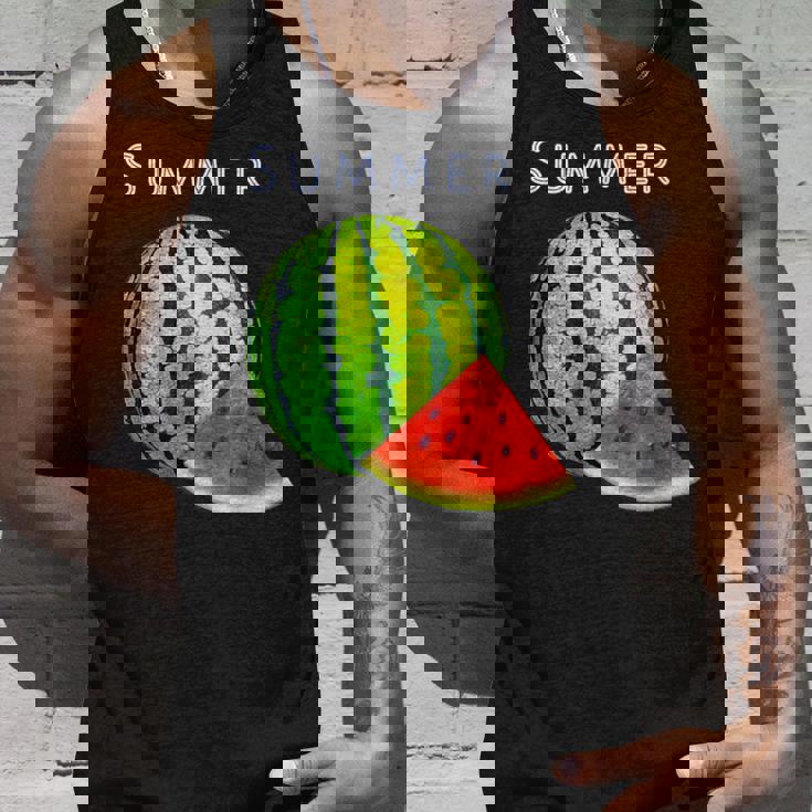 スイカ・夏【 サマータイム 】リゾート・夏 大好き／面白 イラスト タンクトップ 彼への贈り物