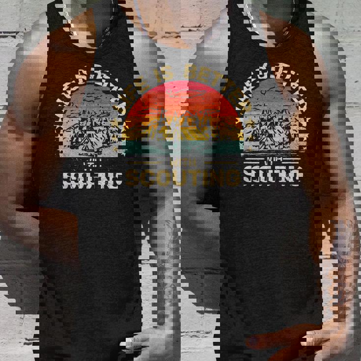 スカウトキャンプボーイハイキングスカウトでlife Is Better タンクトップ 彼への贈り物