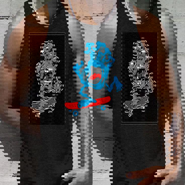 スクリーミング スケートボードハンド タンクトップ 彼への贈り物