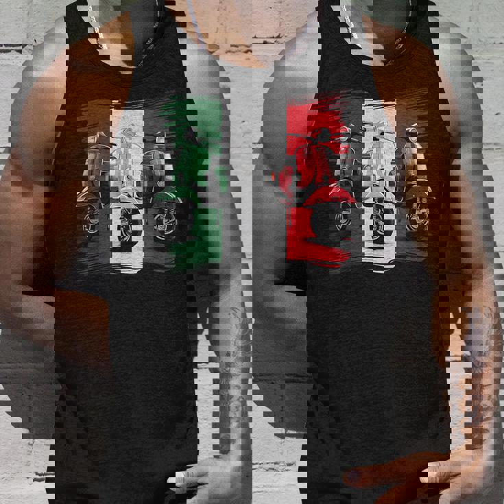 スクーター バイク バイク スクート イタリア国旗 原付スクーター タンクトップ 彼への贈り物