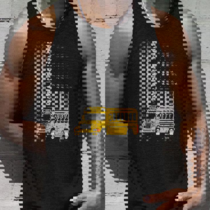 スクールバスドライバー アメリカ国旗 スクールバスドライバー用 タンクトップ 彼への贈り物