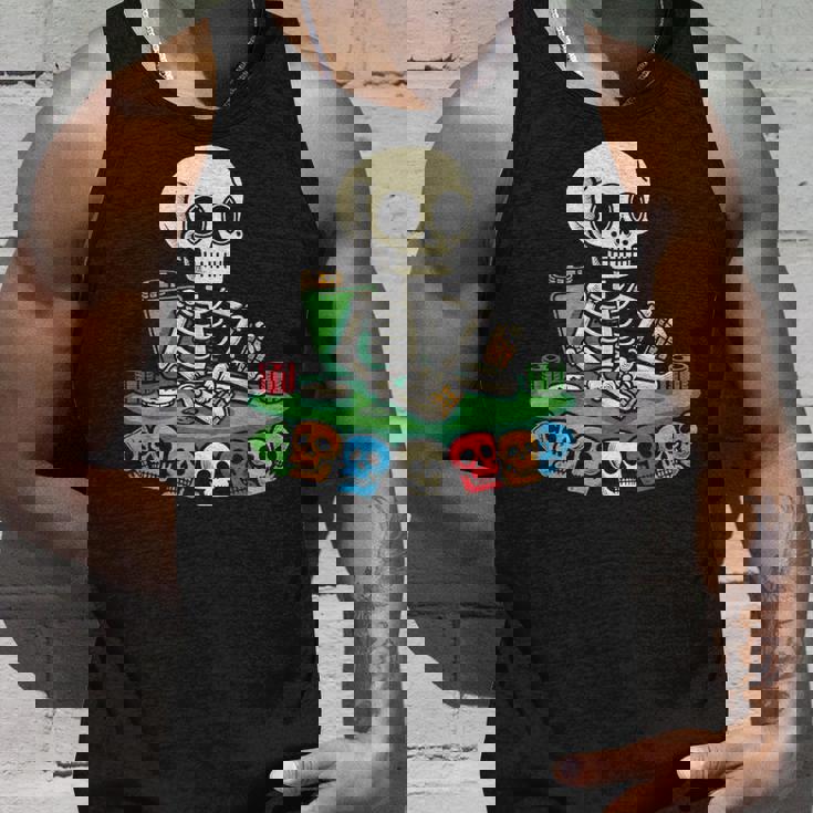 スケルトン ポーカー トランプ ギャンブル カジノ スカル ゲーム カード タンクトップ 彼への贈り物