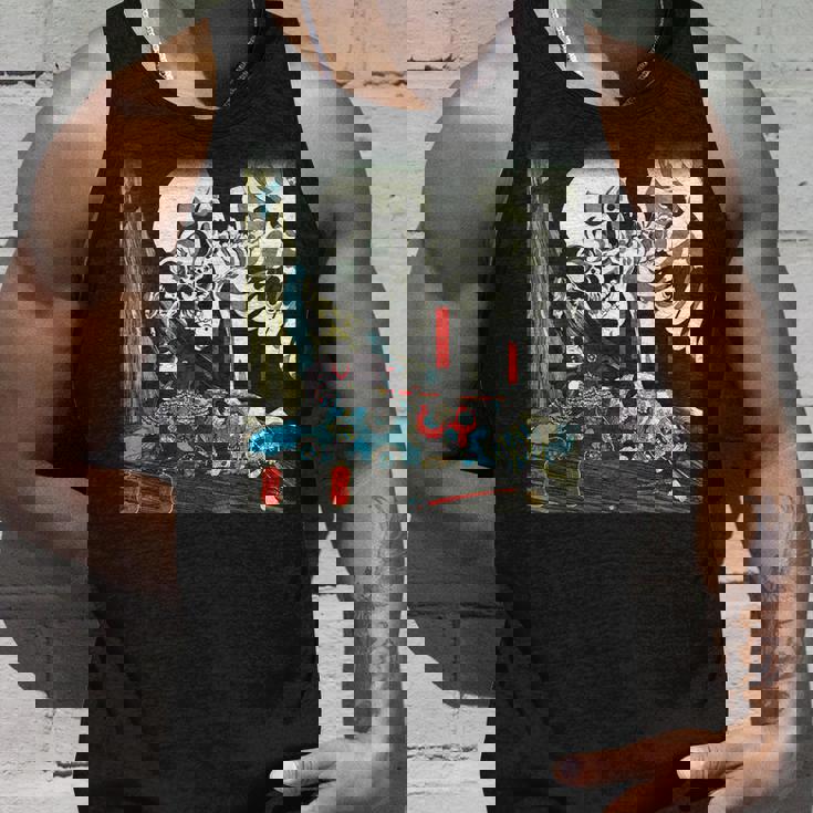 スケルトン 妖怪 歌川 国芳 日本美術 ハロウィン 相馬の古内裏 妖怪がしゃどくろと戦う大宅太郎光圀 タンクトップ 彼への贈り物