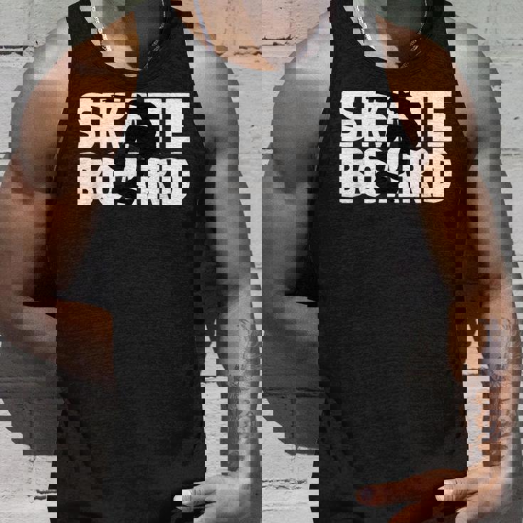 スケートボーダーへのギフト スケートボード シルエット タンクトップ 彼への贈り物