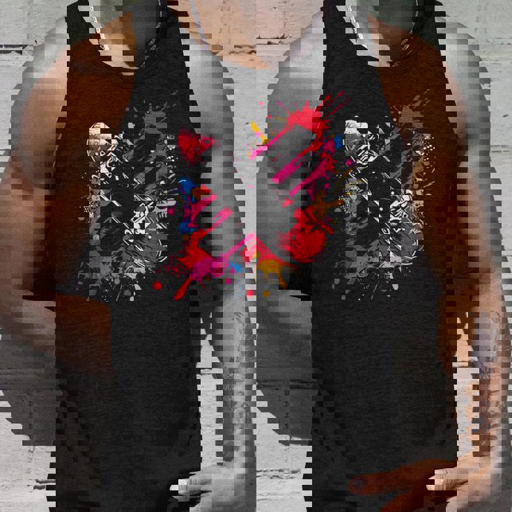 スケートボード ストリートアート スケートボード ファン タンクトップ 彼への贈り物