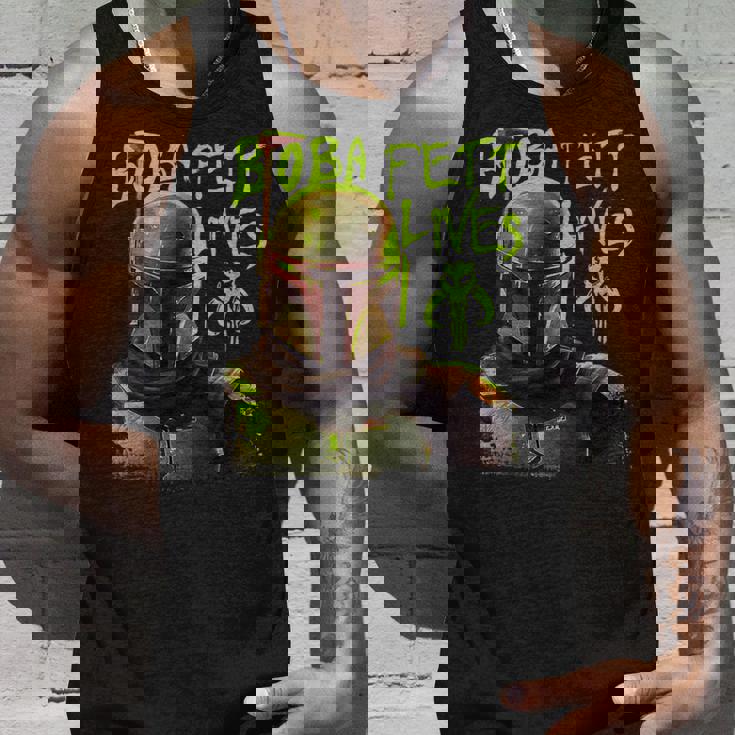 スター・ウォーズ ボバ・フェットの本 ネオン・ボバ・フェット・ライヴズ ポスター タンクトップ 彼への贈り物