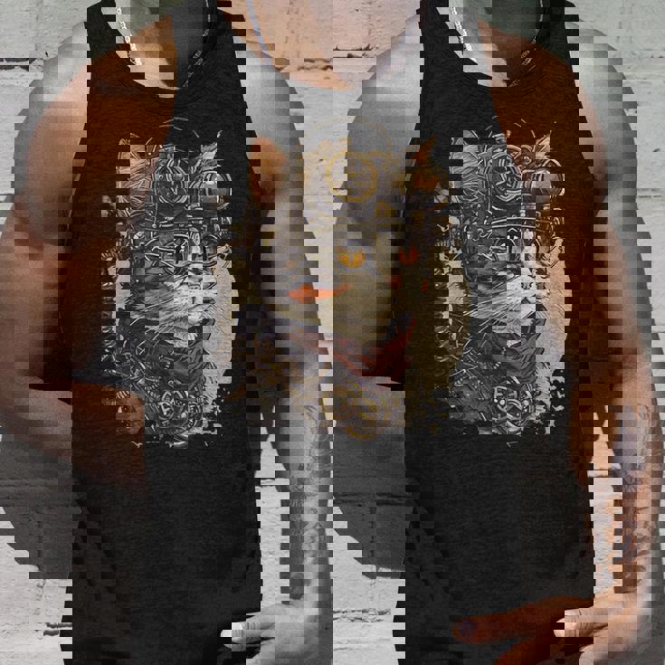 スチームパンク 猫 キティ 子猫 スチームパンク タンクトップ 彼への贈り物