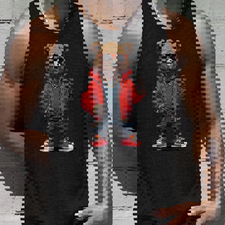 ストリートウェア ヒップホップ ラップ ラッパー ベア クール アーバン グラフィック タンクトップ 彼への贈り物