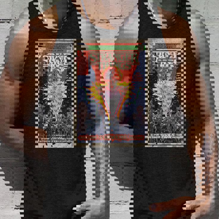 ストレンジャー・シングス リミックス 80年代レトロコミックアート ホーキンズへようこそ タンクトップ 彼への贈り物