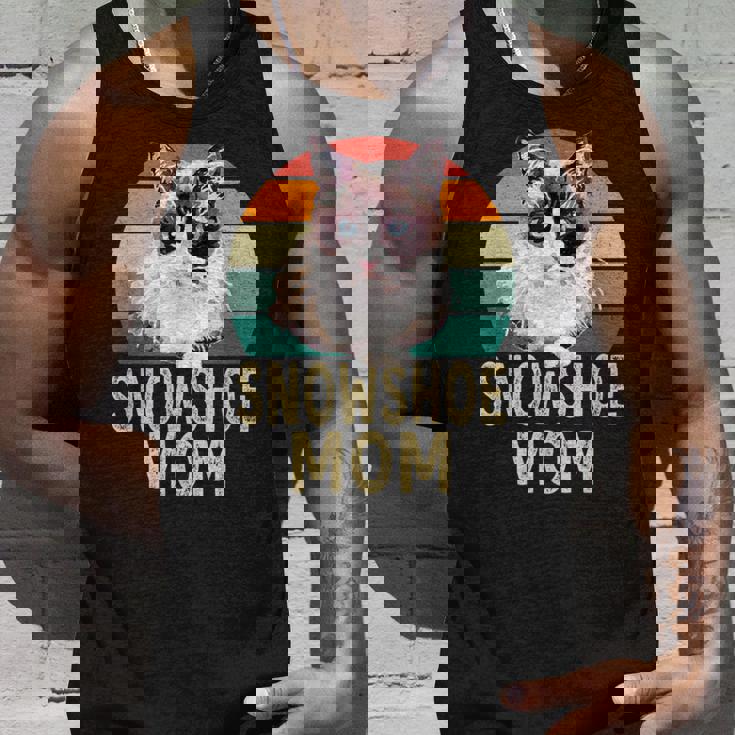 スノーシュー 猫 ママ レトロ ヴィンテージ 面白い I Love My Cat タンクトップ 彼への贈り物