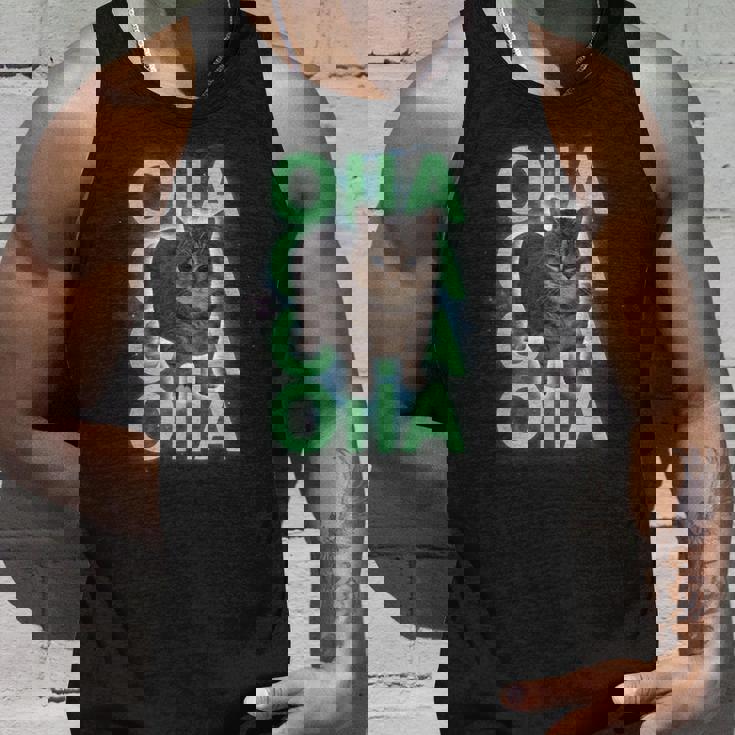 スピニングキャットミーム Oiiaoiia Uiia 猫 ブレインロットミーム タンクトップ 彼への贈り物