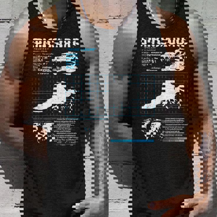 スピノサウルスのファクトシート タンクトップ 彼への贈り物