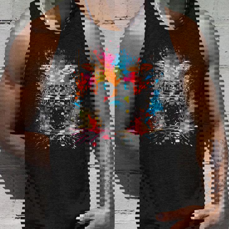 スプラッシュスタイルのドラムドラマードラムドラムのドラム タンクトップ 彼への贈り物