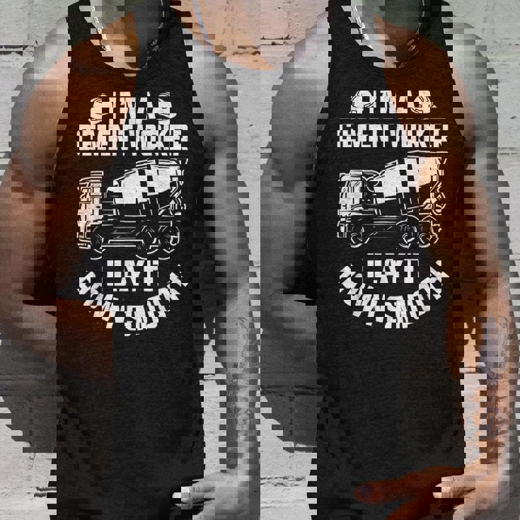 スムーズに敷設する 面白いコンクリート作業員 タンクトップ 彼への贈り物