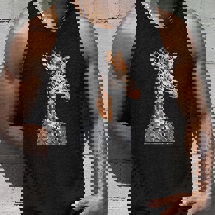 スーツ姿の面白いキリン タンクトップ 彼への贈り物